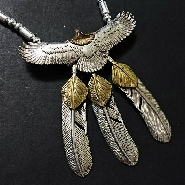 goro's - イーグル フェザー シルバービーズ 一連 クロス ゴローズ