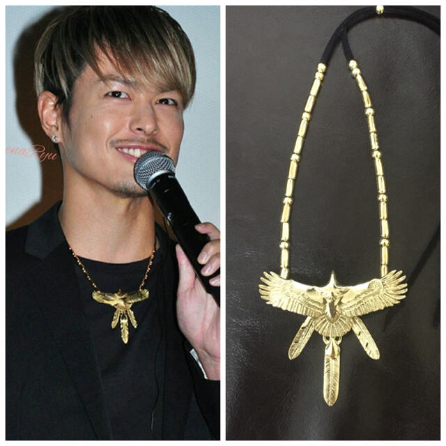 goro's - ゴールド イーグル トリプル フェザーネックレス 今市隆二