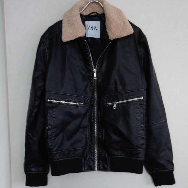 ZARA - ザラレザージャケットライダースボアブルゾンZARA の通販 by