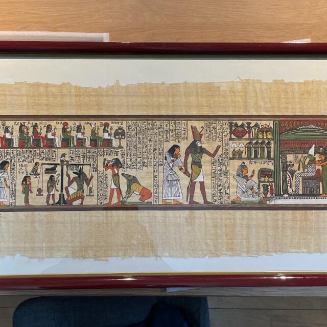額縁付き】エジプト パピルス 大【壁掛け可能】の通販 by 大根's shop