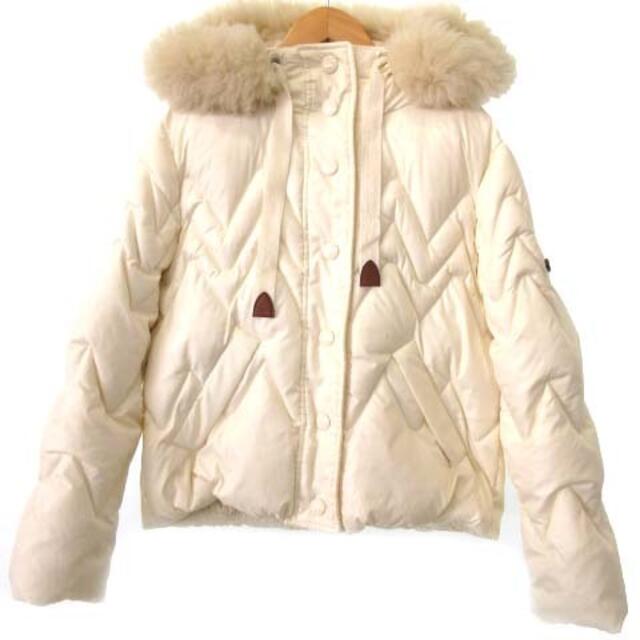 COACH - コーチ 袖汚れ 近年 ダウンジャケット フードファー 白