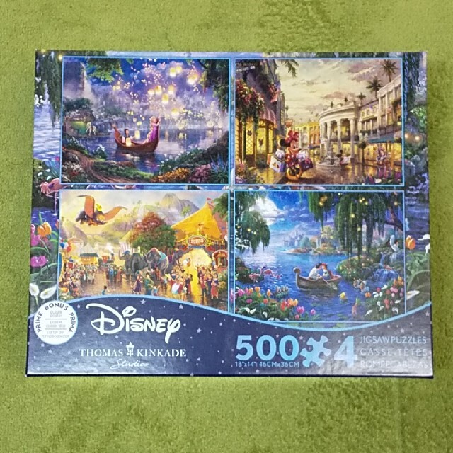 ディズニー 4種 パズル 500ピース×4 トーマス・キンケード disneyの