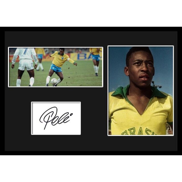 Pele/ペレ/サッカーの王様/サインプリント証明書付フレーム1cの通販 by