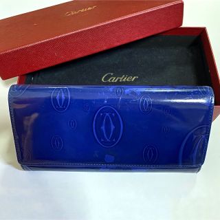 Cartier - Cartier カルティエ ハッピーバースデー長財布 ブルー 青