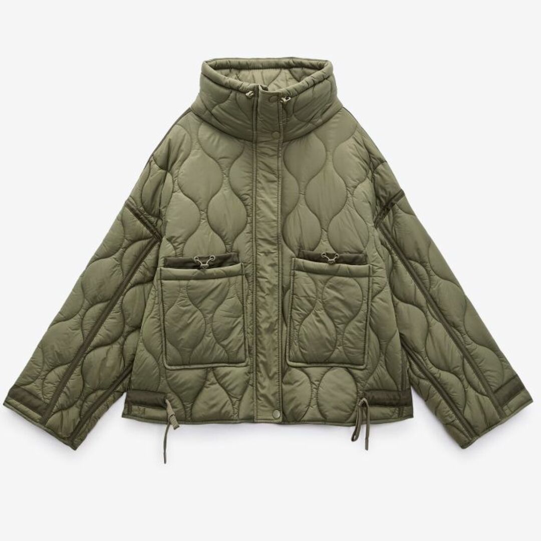 ZARA - 新品ZARAハイネックショートパフコートLの通販 by 3月下旬に