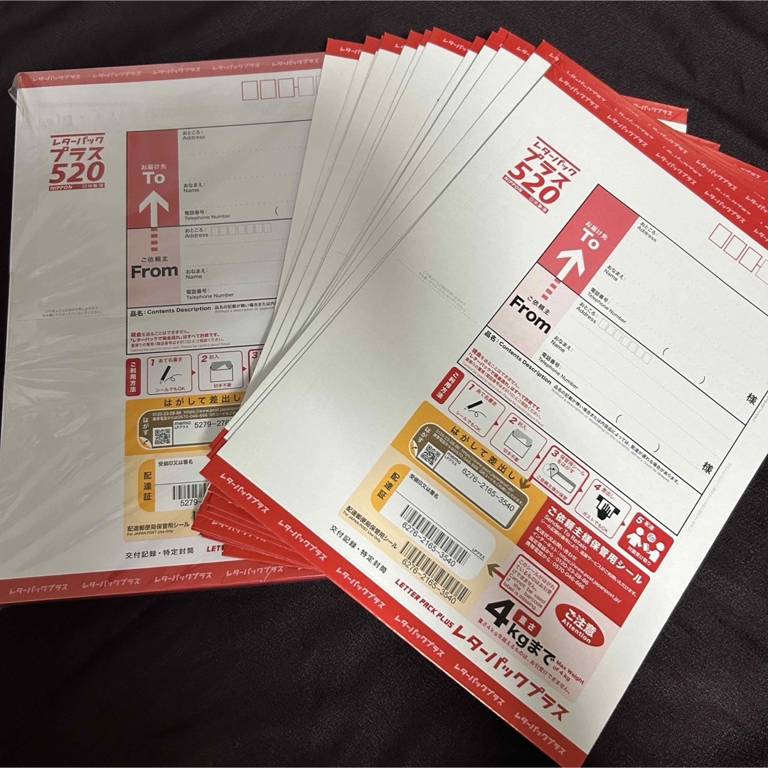 レターパックプラス レターパックプラス29 600 29枚枚数変更可能