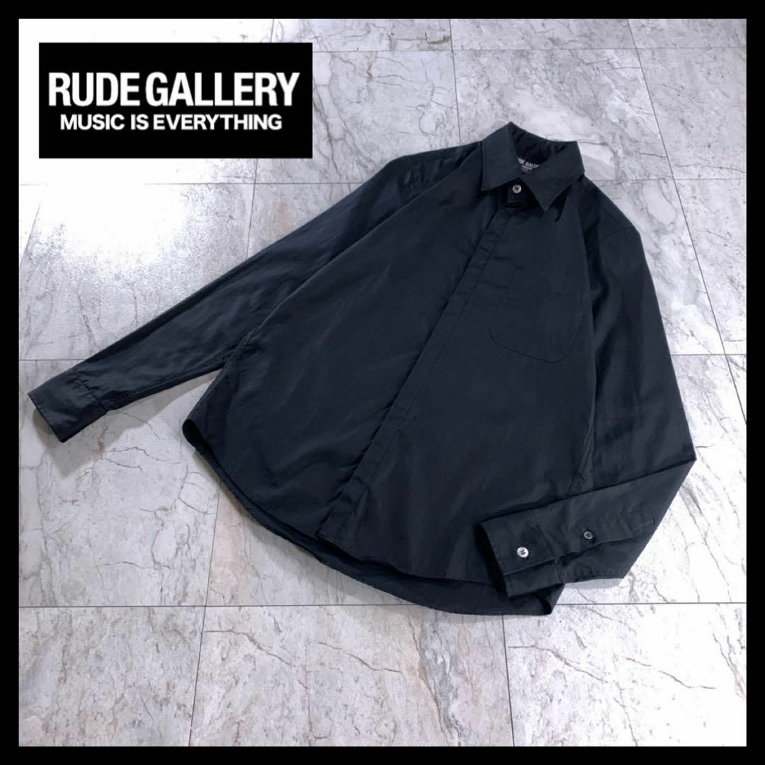 RUDE GALLERY - RUDE GALLERY ルードギャラリー 黒シャツ 長袖 比翼
