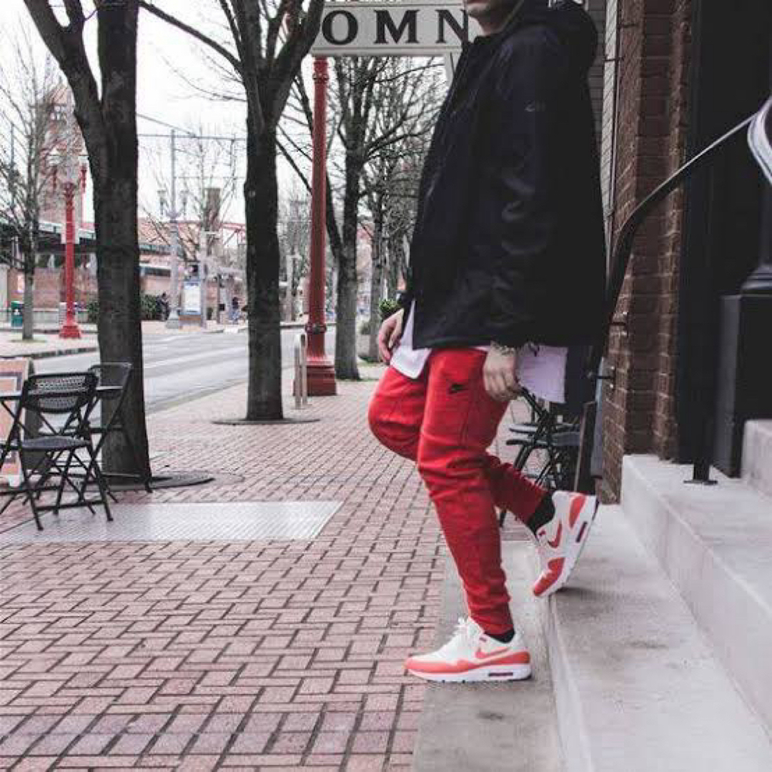 NIKE - 廃盤 赤タグ ナイキ メンズL テックフリース パンツ レッド 赤