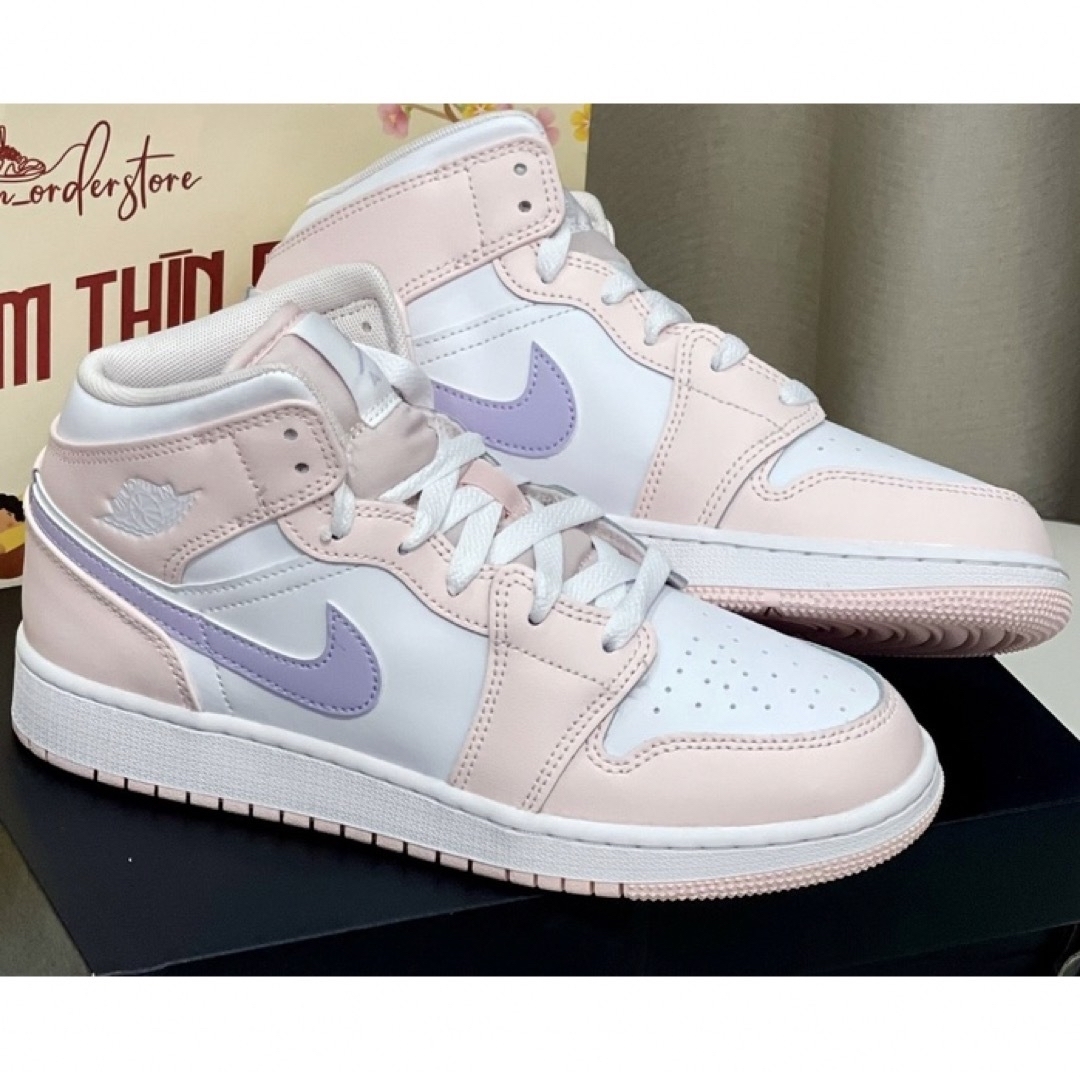 Jordan Brand（NIKE） - 23cm【新品】NIKE GS AIR JORDAN 1 MID ピンク