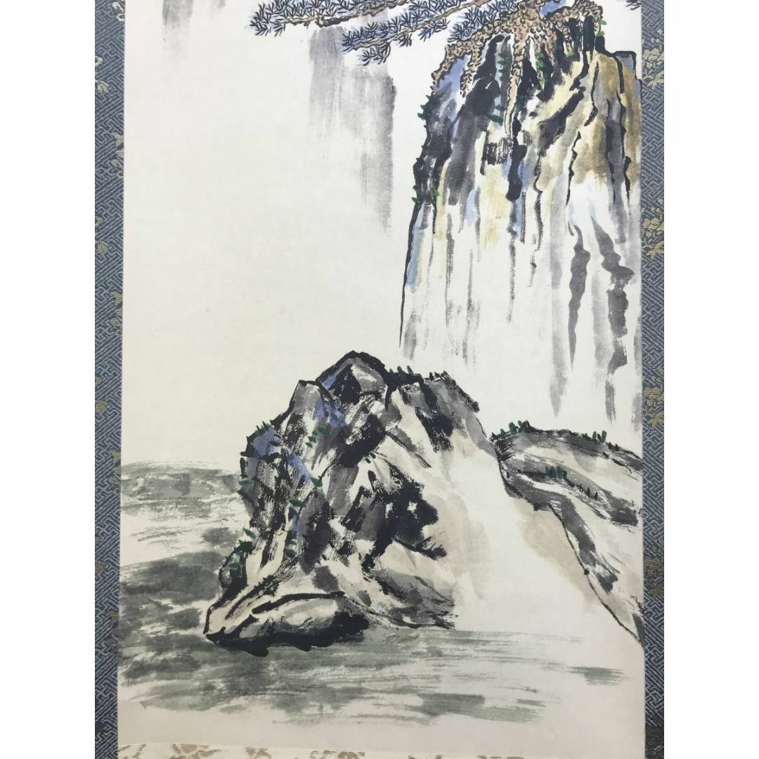 複製】越仙/山水図/印刷/工芸品/掛軸☆宝船☆AD-477の通販 by 掛軸
