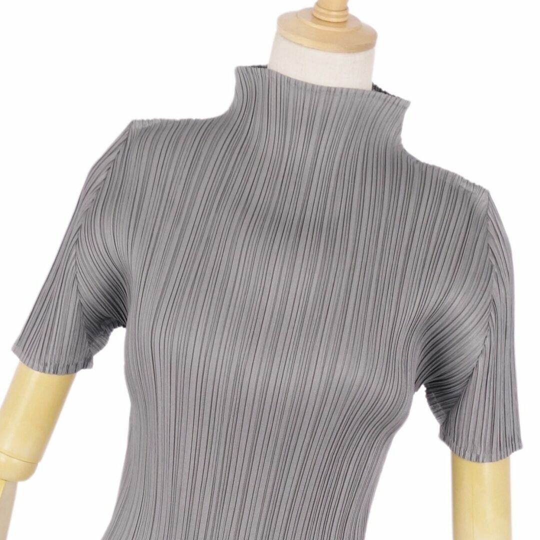 プリーツプリーズPLEATS PLEASE☆千鳥格子シャツグレー ミヤケイッセイ