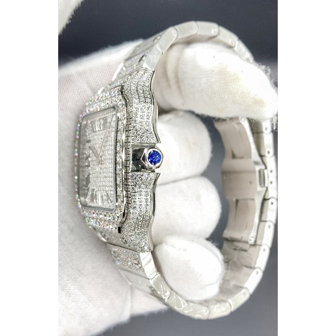☆超希少☆フルモアサナイト 計20ct ジュエリーウォッチ 自動巻 メンズ