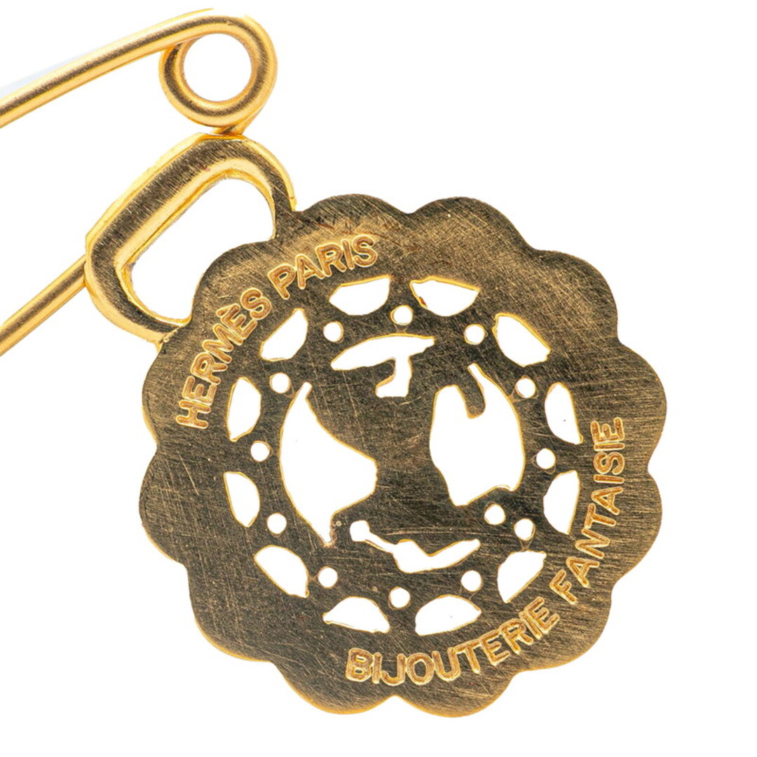 HERMES - 美品 エルメス 馬 ホース モチーフ ピンブローチ メッキ