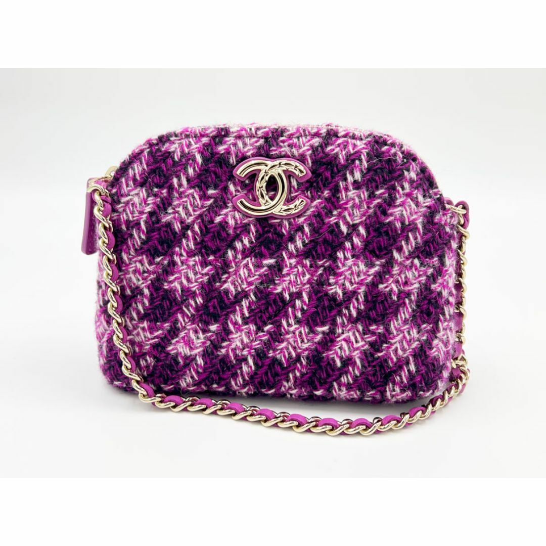 CHANEL - CHANEL シャネル チェーンショルダーバッグ ポーチ ツイード