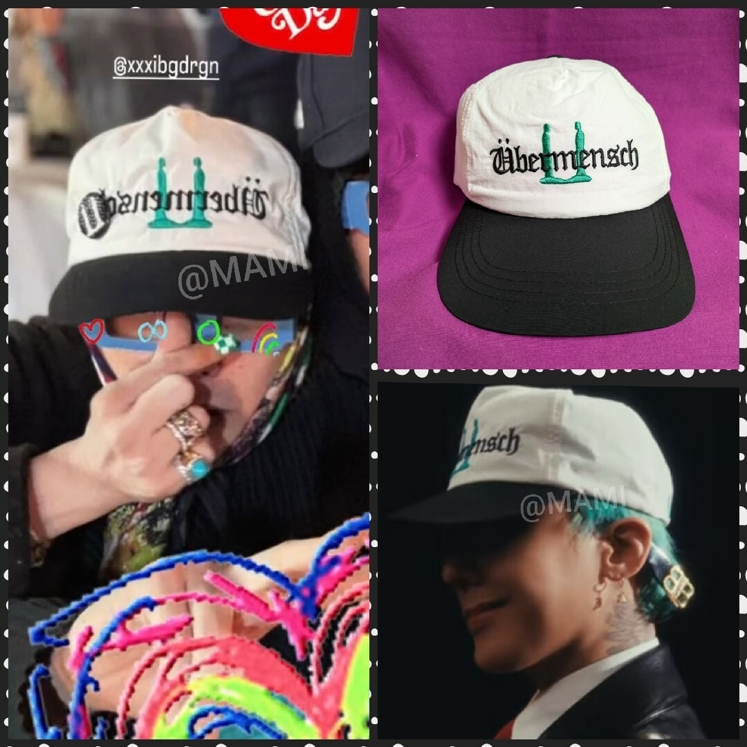 PEACEMINUSONE - 💚G-DRAGON Übermensch キャップ /緑 赤♥ジヨン 帽子