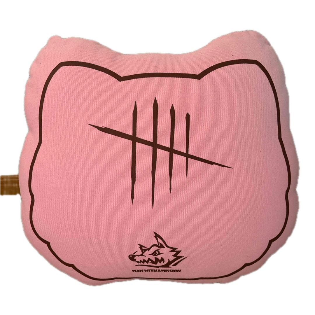 MAN WITH A MISSION - マンウィズ おだやかロゴクッション ピンクの