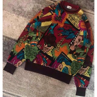 FICCE - 超レア 最高のアメコミ柄 90's FICCE フィッチェ ニット