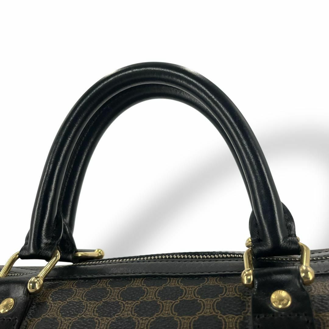 CELINE - セリーヌ ボストンバッグ 黒マカダム トリオンフ 南京錠 旅行