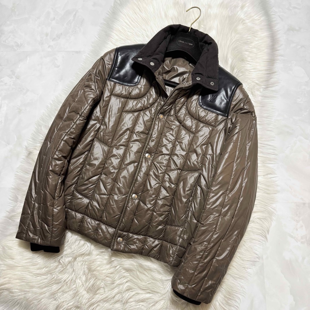 LOUIS VUITTON - 本物美品 カタログ掲載 ルイヴィトン レザー切替 LV