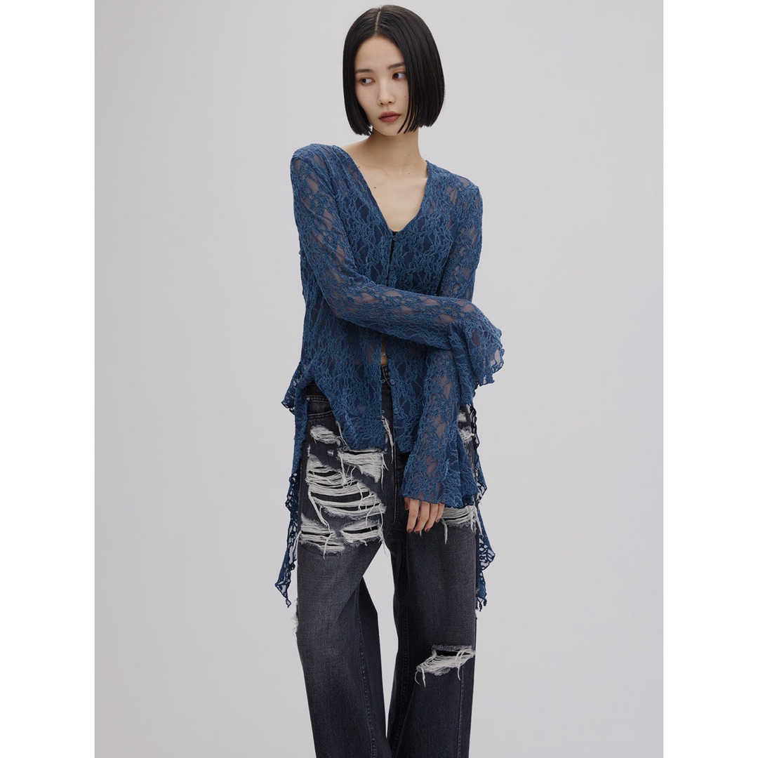 Ameri VINTAGE - 2025AW Ameri UND 2WAY CUT LACE FRILL TOPの通販 by