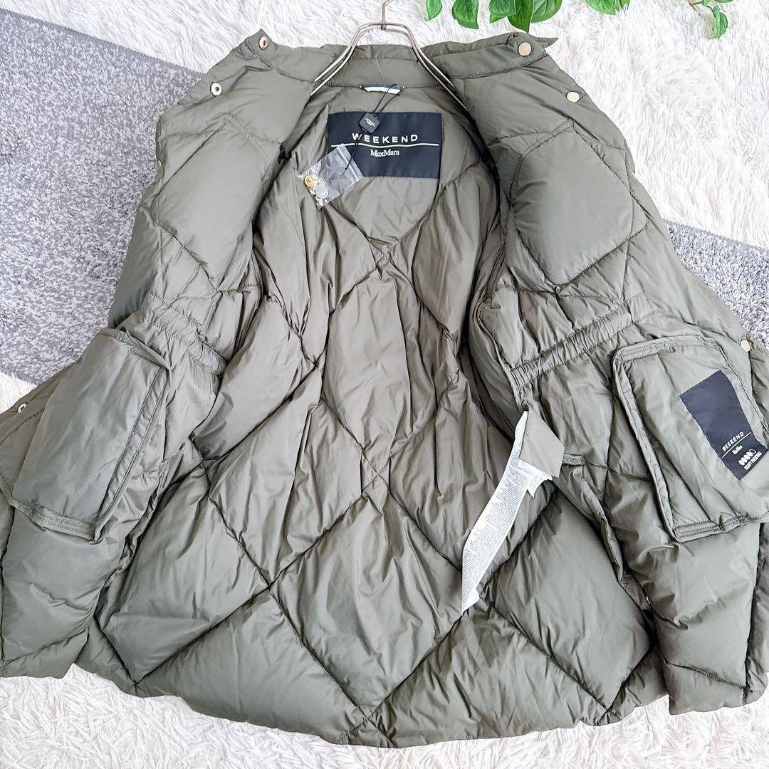 近年モデル MaxMara ライトダウン コート キルティング オリーブ 38