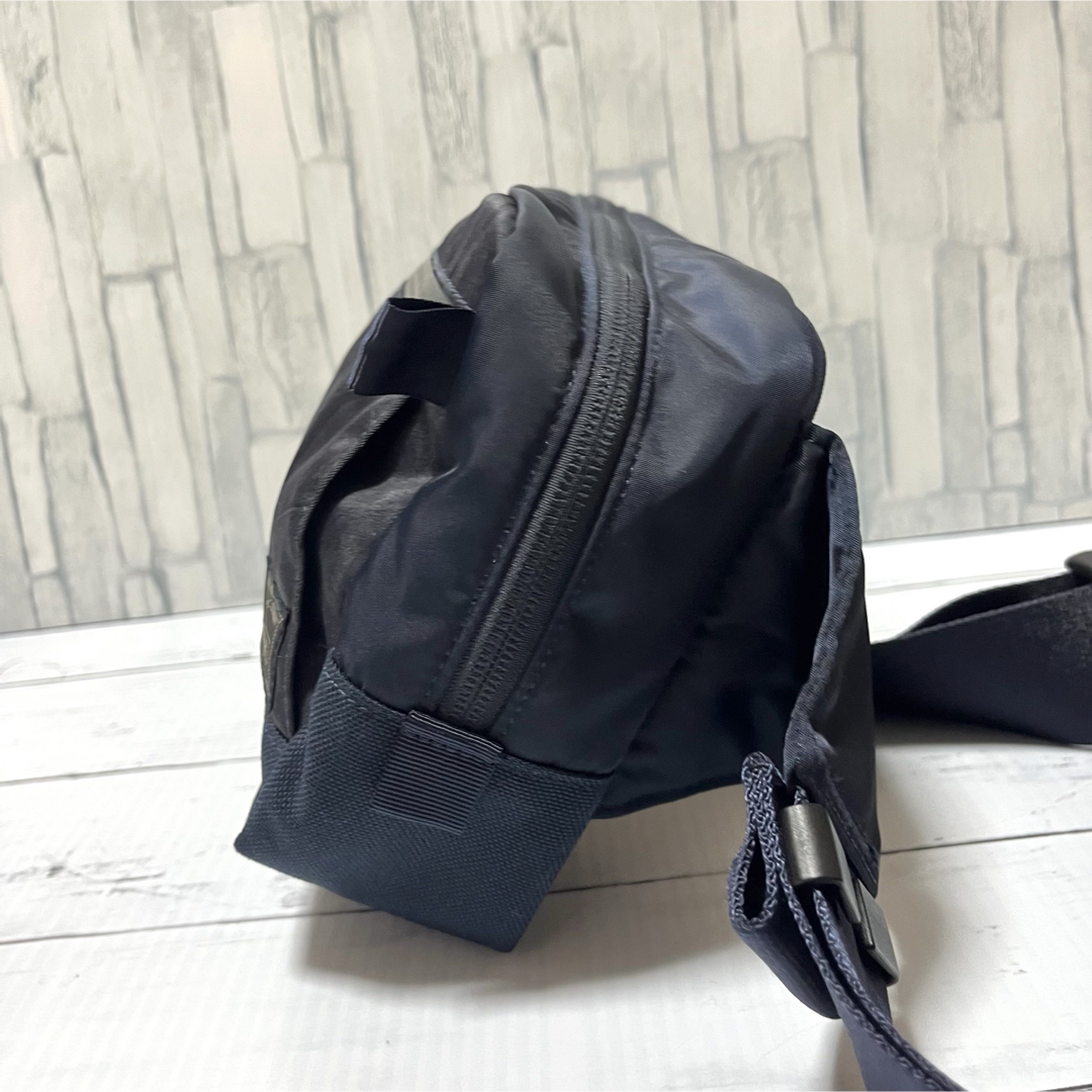 極美】PORTER ボディバッグ ウエストバッグ ダークフォレスト ネイビー