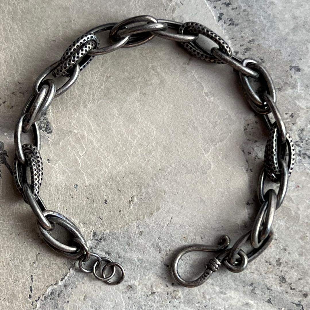 ヴィンテージ VINTAGE S字デザインフック ツイン チェーン ブレスレット