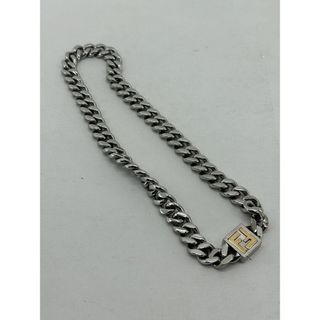 FENDI - 美品 フェンディ ネックレス FFロゴ プレート シルバー