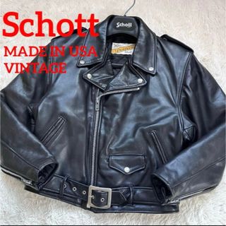 schott - schott 642 襟付きシングルライダース 【値下げ可】の通販 by