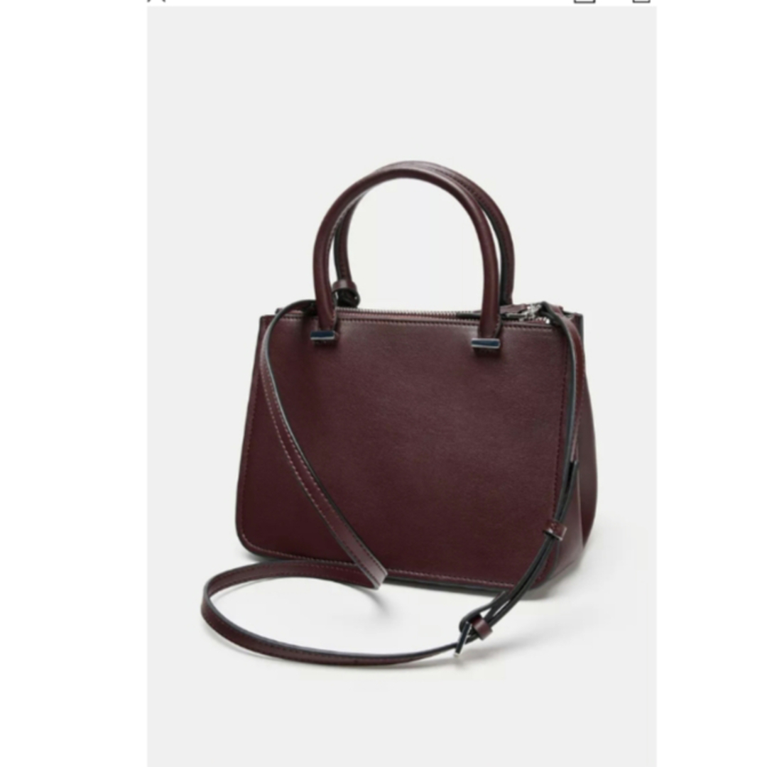 ZARA - 完売品 ZARA ミニシティバッグ ボルドーの通販 by grin's shop