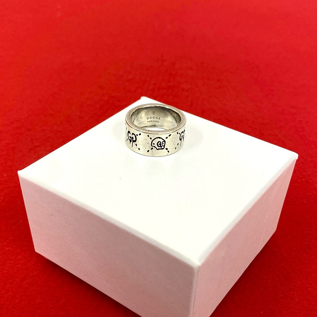 GUCCI - 極 美品 希少品 GUCCI グッチ ゴースト リング ロゴ 刻印