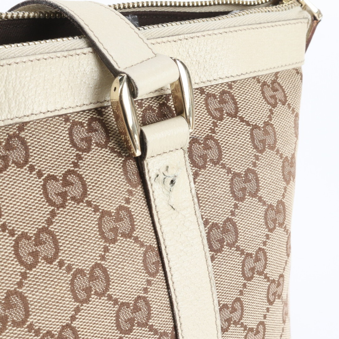 GUCCI - 美品 グッチ GGキャンバス 141470 レザー トート バッグ