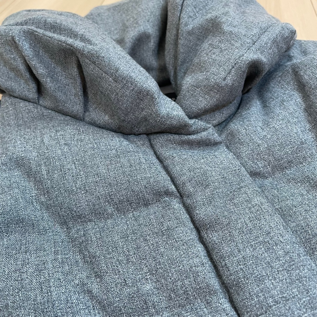 TRANS WORK - トランスワーク グレー ダウンコート 46 大きいサイズ 美