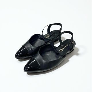 CHANEL - シャネルバイカラーリボンパンプス35ハーフの通販 by peach