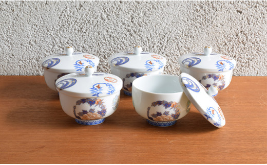 深川製磁 【有田焼】染錦花丸紋 土瓶茶器揃 A500-25 - 佐賀県有田町