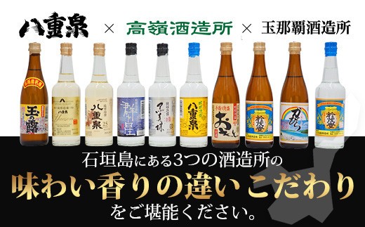 ミニサイズボトル石垣島の泡盛 島酒 味くらべ10本セット 【 沖縄 石垣