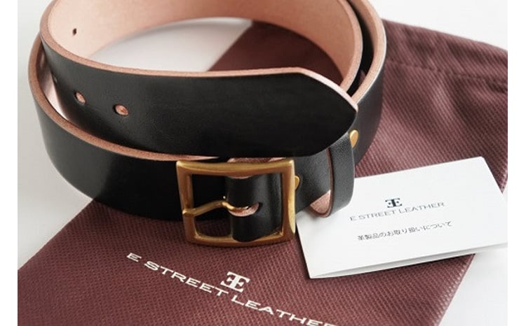 E STREET LEATHER ベンズクラシック 4cm幅 茶芯革 極厚レザーベルト