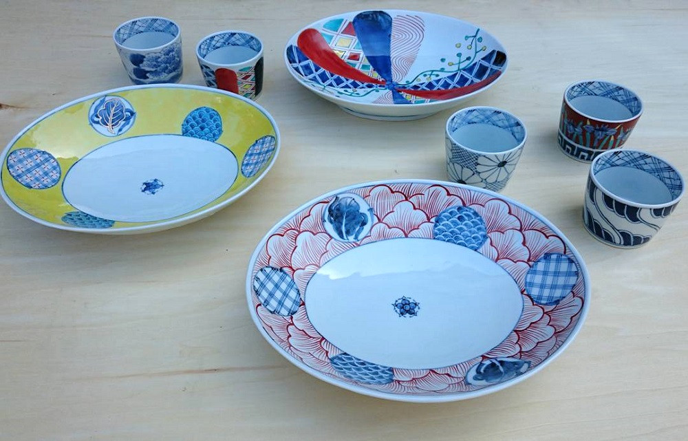 伊万里焼】古伊万里酒器セット（角徳利＋盃2個） 035-H188 - 佐賀県