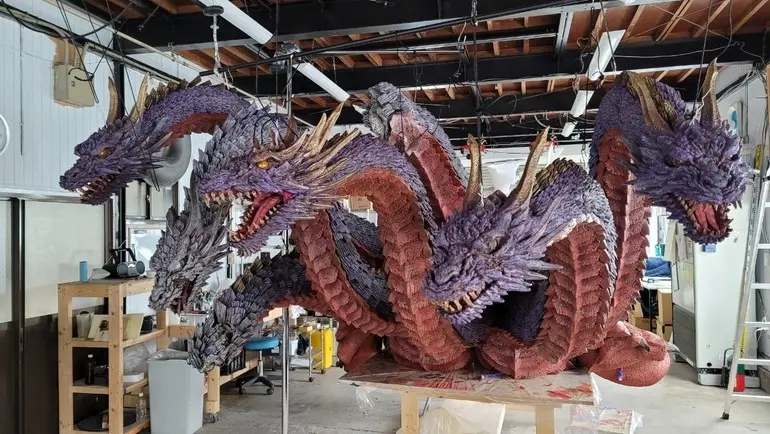 神の筆』の八岐大蛇（ヤマタノオロチ）／画像はすべて『神の筆』制作