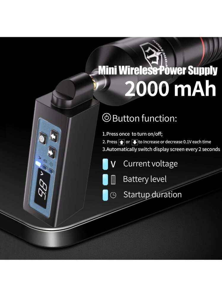 タトゥーペンキット - POSEIDON ワイヤレスタトゥーマシンキット