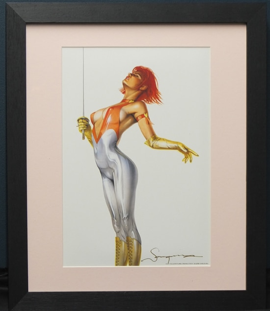 空山基 直筆サイン入りカラー複製イラスト 「キューティーハニー」