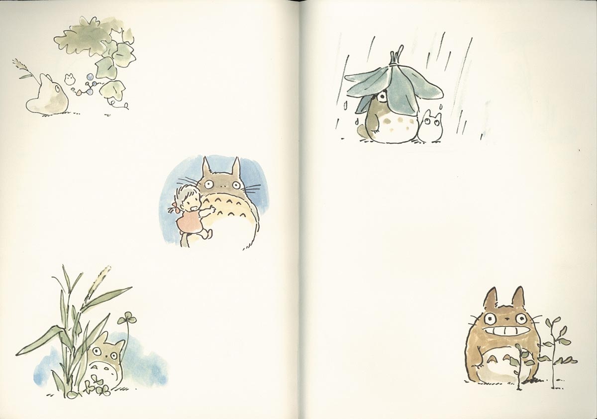 3106］ 宮崎駿 直筆カラー色紙「となりのトトロ」