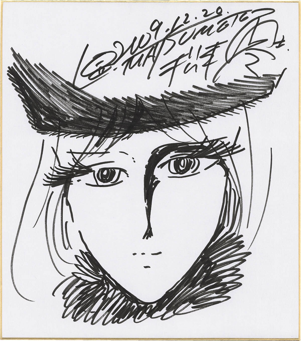 Leiji Matsumoto Hand-Drawn Shikishi 