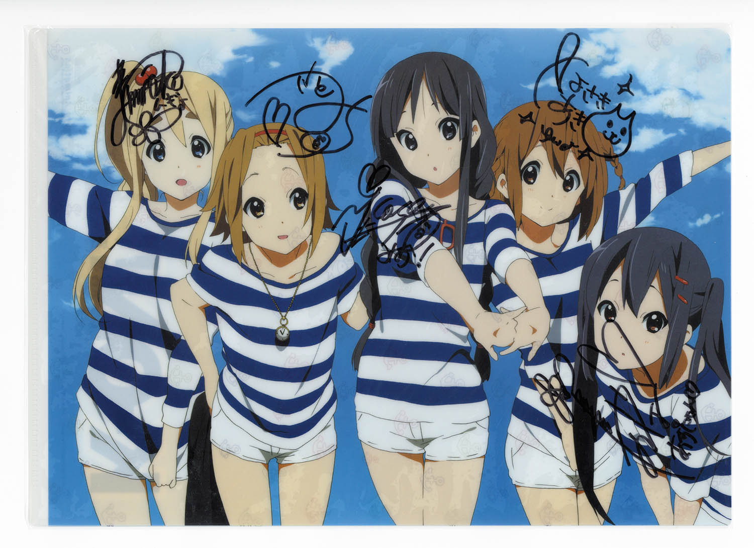 3904] 出演声優直筆サイン入り クリアファイル「けいおん!」