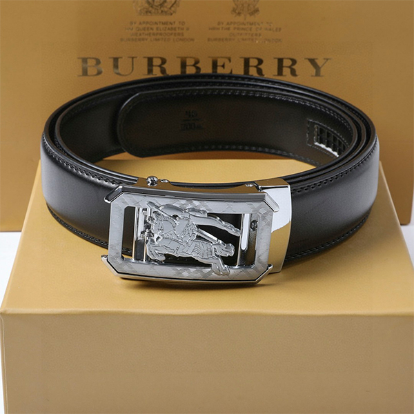 Burberry バーバリー 牛革 ベルト 35MM 穴なし オートロック式 サイズ