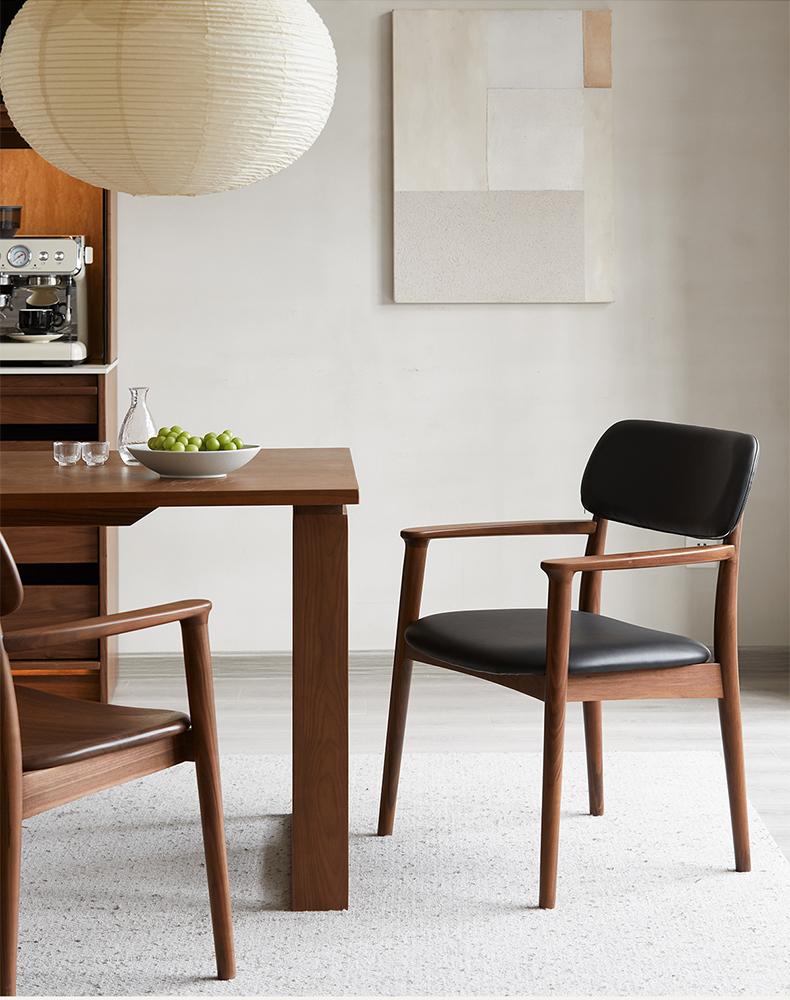 Woody Prime Walnut ウォールナット材 北欧風木製アームチェア