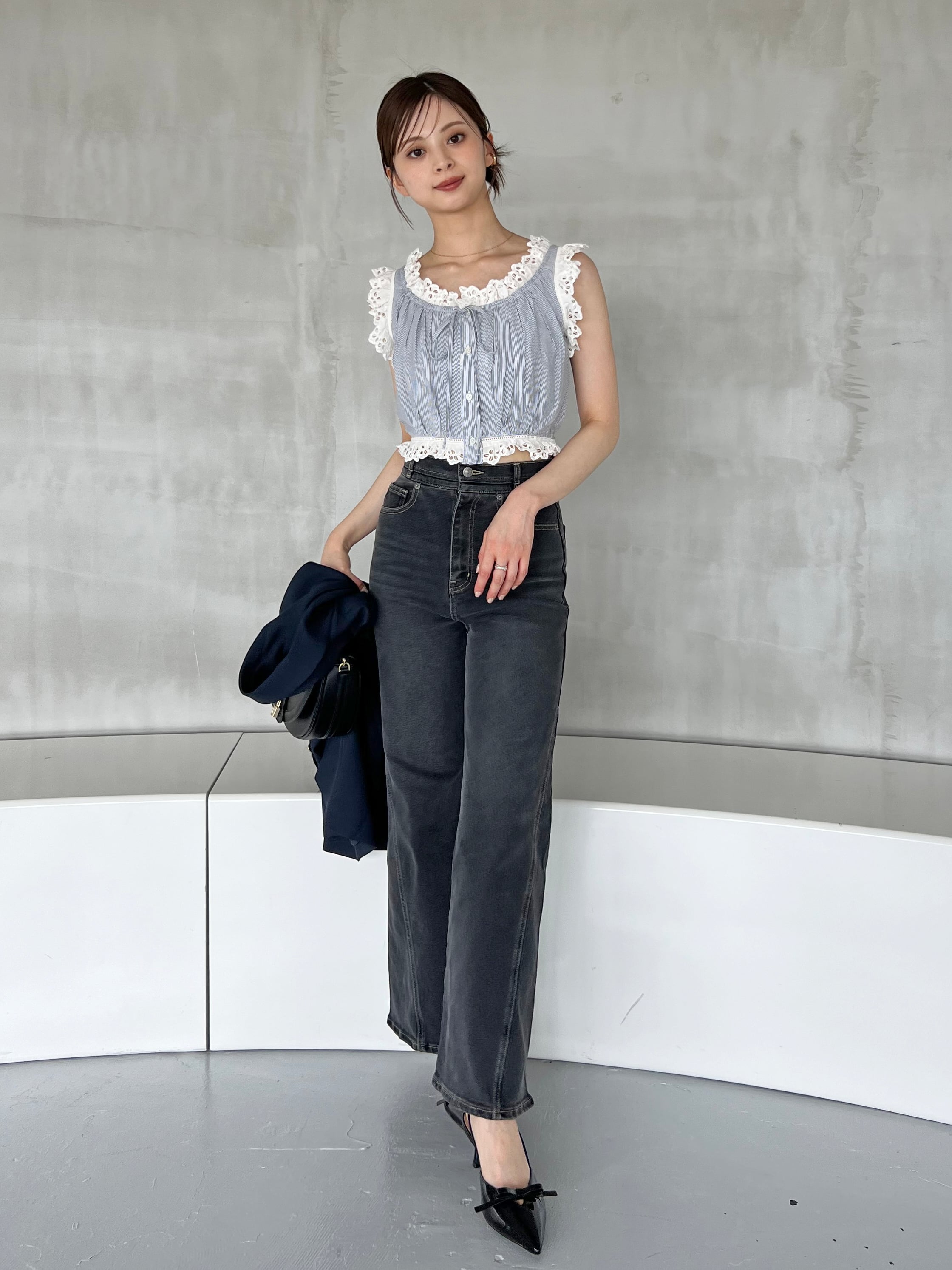 00サイズあり】Sustainableストレッチフレアデニムパンツ(デニム