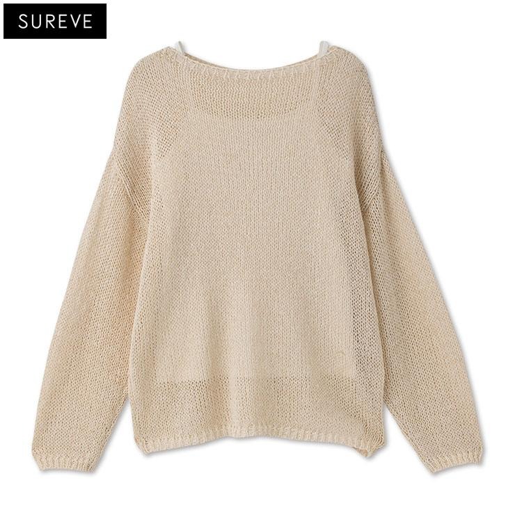 レディース ラメシアーニット+キャミセット（SUREVE） | アベイル