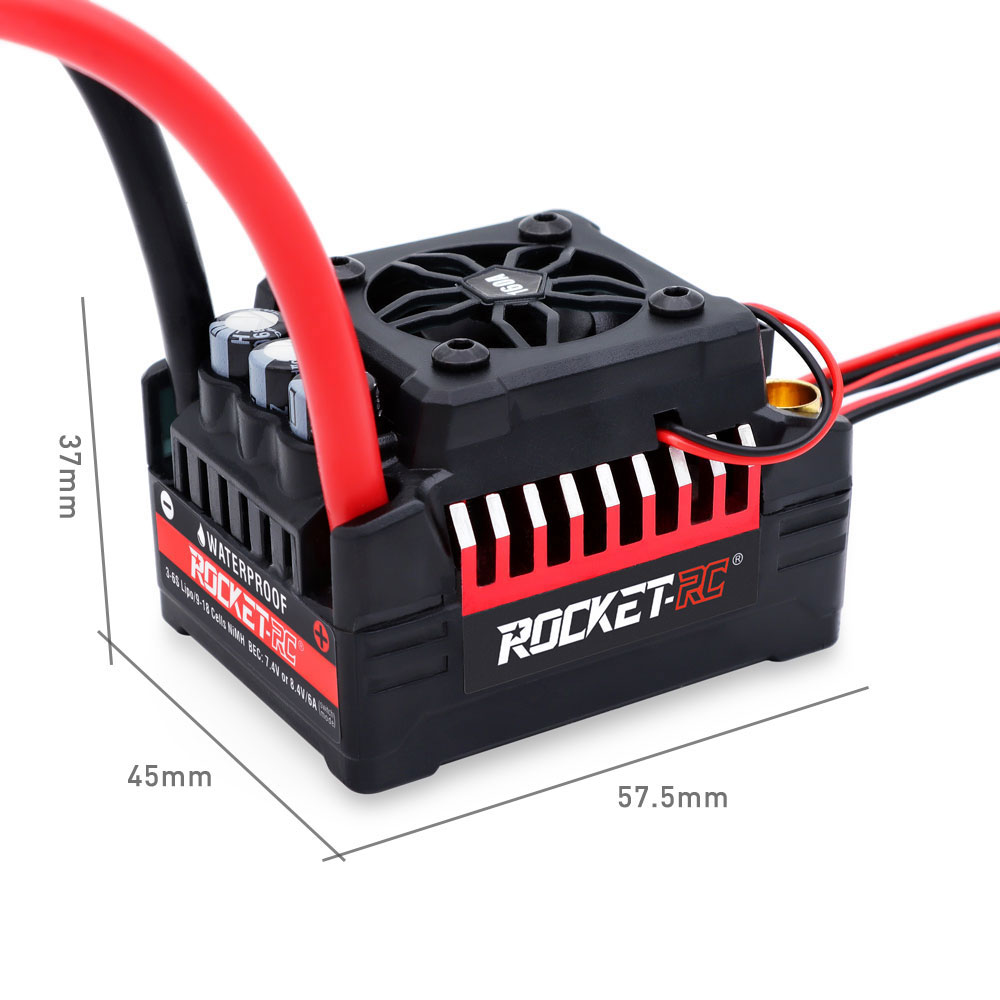 Surpass Hobby Rocket V2 防水 130A/160A ブラシレス ESC 1/7 1/8 RC