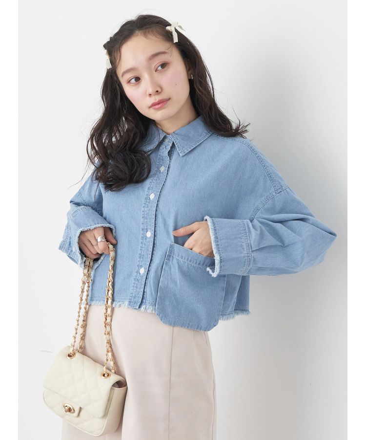 クロップドポケットポイントシャツ/earth music&ecology（アース